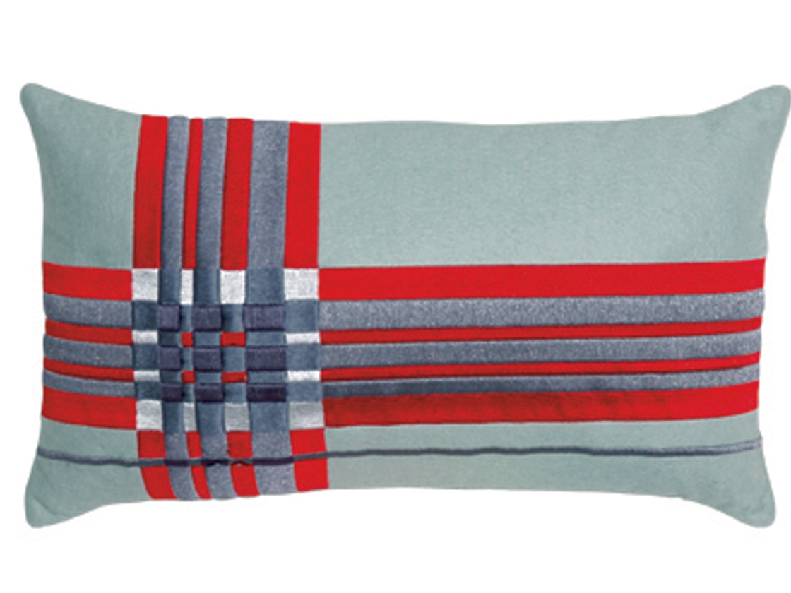 Coussin ginger gris rouge